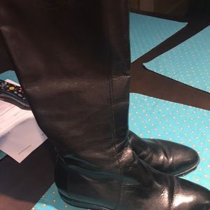 Cole Haan leather boots, black, size 8.5 B.